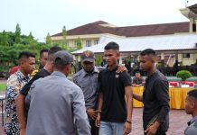 Polda Sultra Gelar Simulasi Pengamanan PAM TPS Pemilu 2024