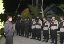 Jelang Pemilu, Polresta Kendari Gelar Apel Pengecekan Patroli Cipkon