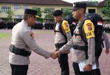 Wakapolda Sultra Pimpin Apel Kesiapan Pengamanan TPS Jelang Pemilu 2024