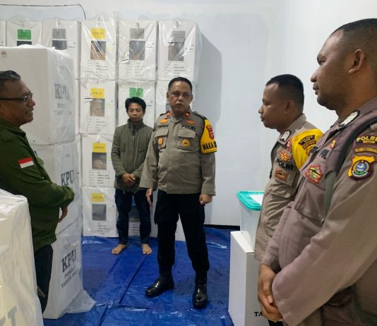 Wakapolres Buton Pantau Pengamanan di Kantor PPK Kecamatan Lasalimu Selatan