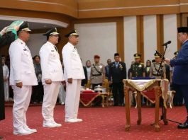 Andap Budhi Revianto Lantik 3 Kepala Daerah