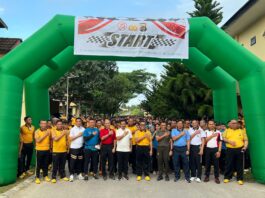 Semarak HUT Bhayangkara ke-78, Polda Sultra Gelar Olahraga Bersama Forkopimda