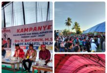 Masyarakat Tumpah Ruah Saat Hadiri Kampanye Bachrun-Asrafil di Desa Madodo