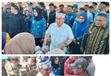 Kunjungan Kerja di Muna, Pj Gubernur Sultra Hadiri Gerakan Pangan Murah Hingga Serahkan Bantuan Alat Pertanian